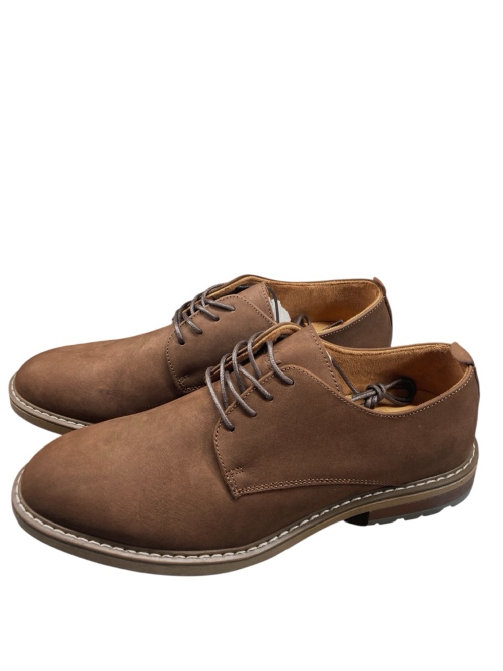 Men's Size 10 Leather Upper Oxford Dress Shoes New Arkbird Brown Tan Lace Up